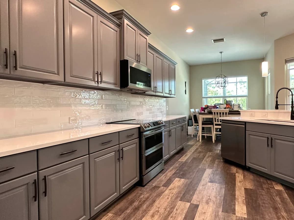 Siesta Key - Warm Gray with Island kitchen