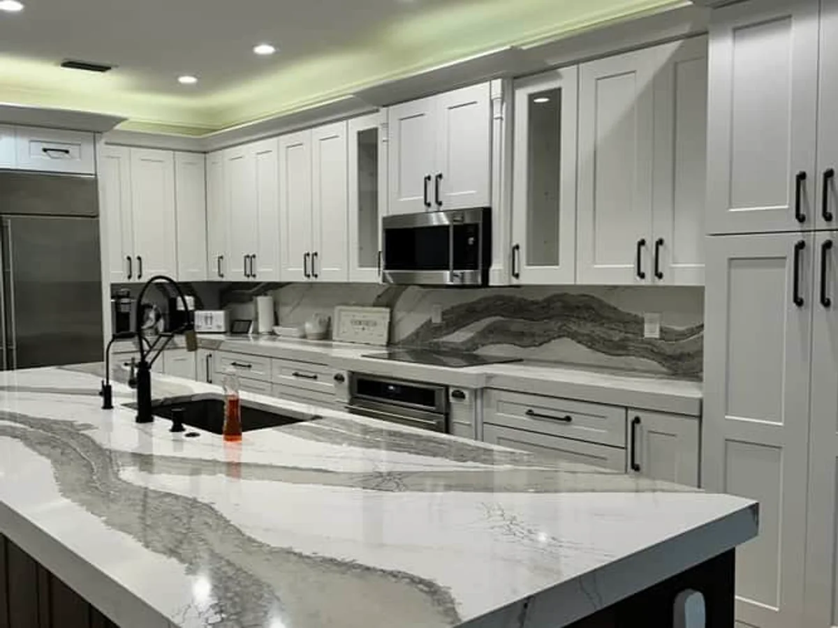 Longboat Key - White with Black Hardware kitchen